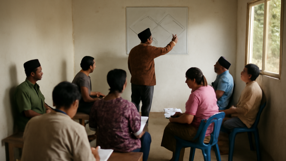 Warga berkumpul dalam musyawarah perencanaan pembangunan di balai desa